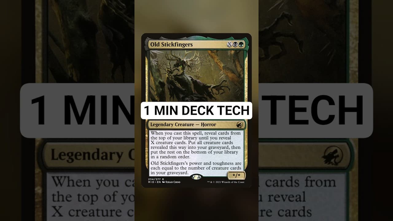 Old Stickfingers | 1min Deck Tech | #shorts #mtg #magicthegathering #edh #cedh