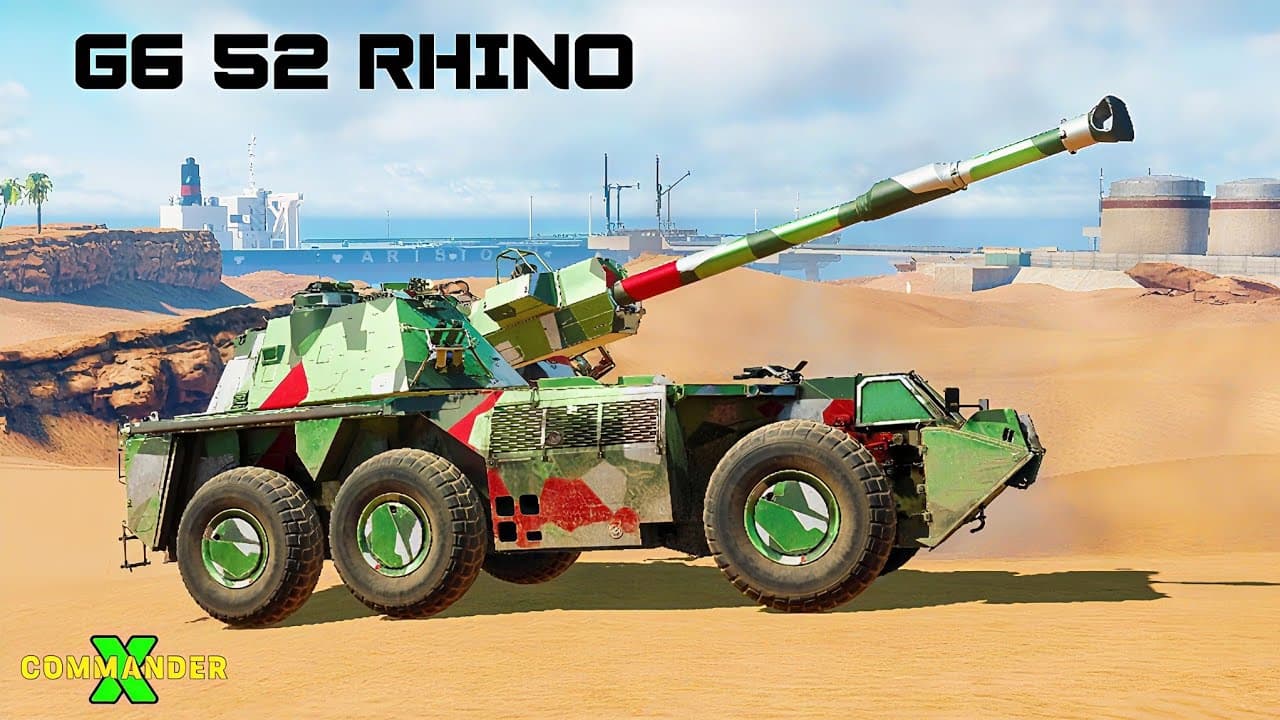 G6 52 Rhino The Deadliest 155mm Long Range artillery Destruction