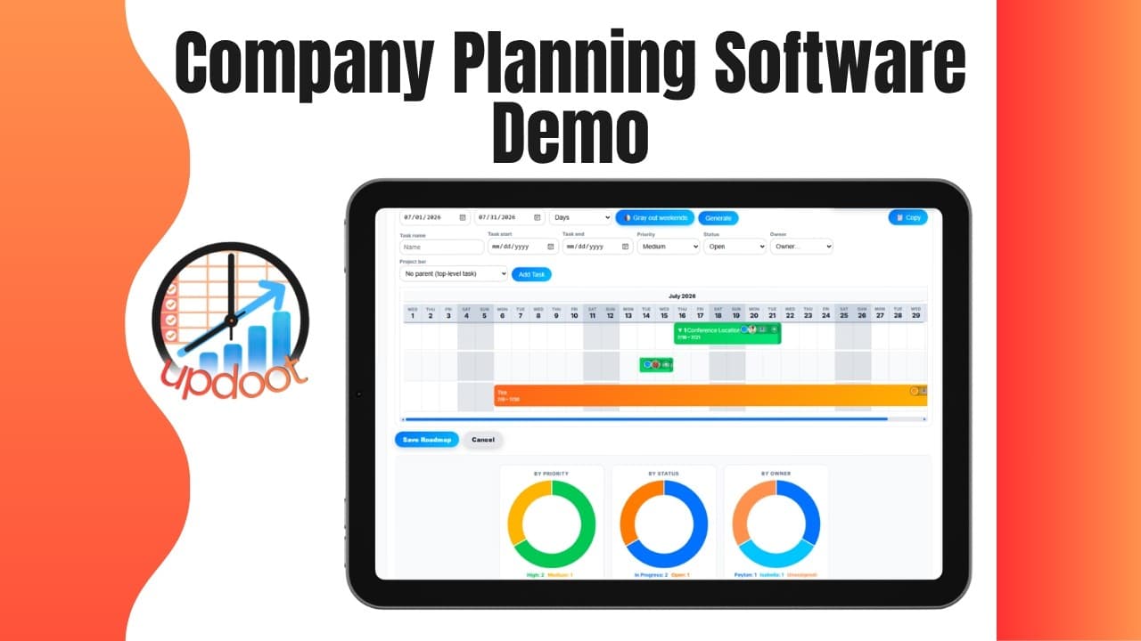 UPGRADED!! Updoot Roadmap Planning Software Demo August 2026