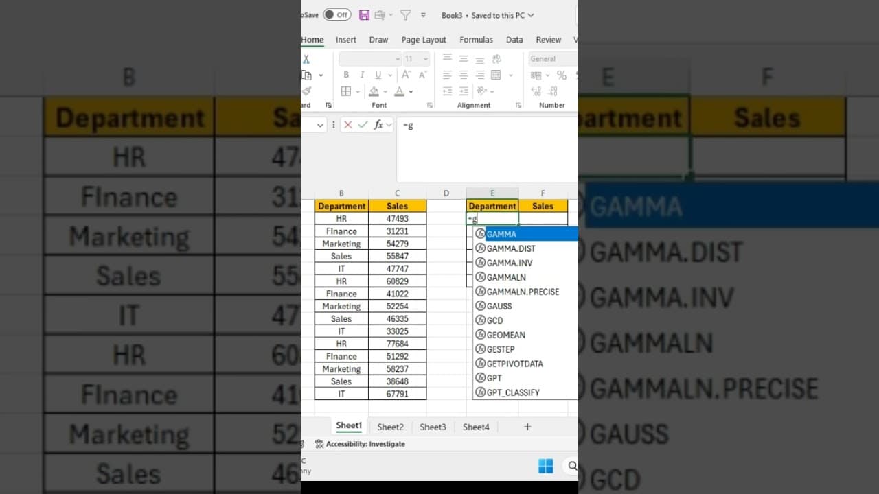 Excel GROUPBY function ! Excel Hidden trick#shorts