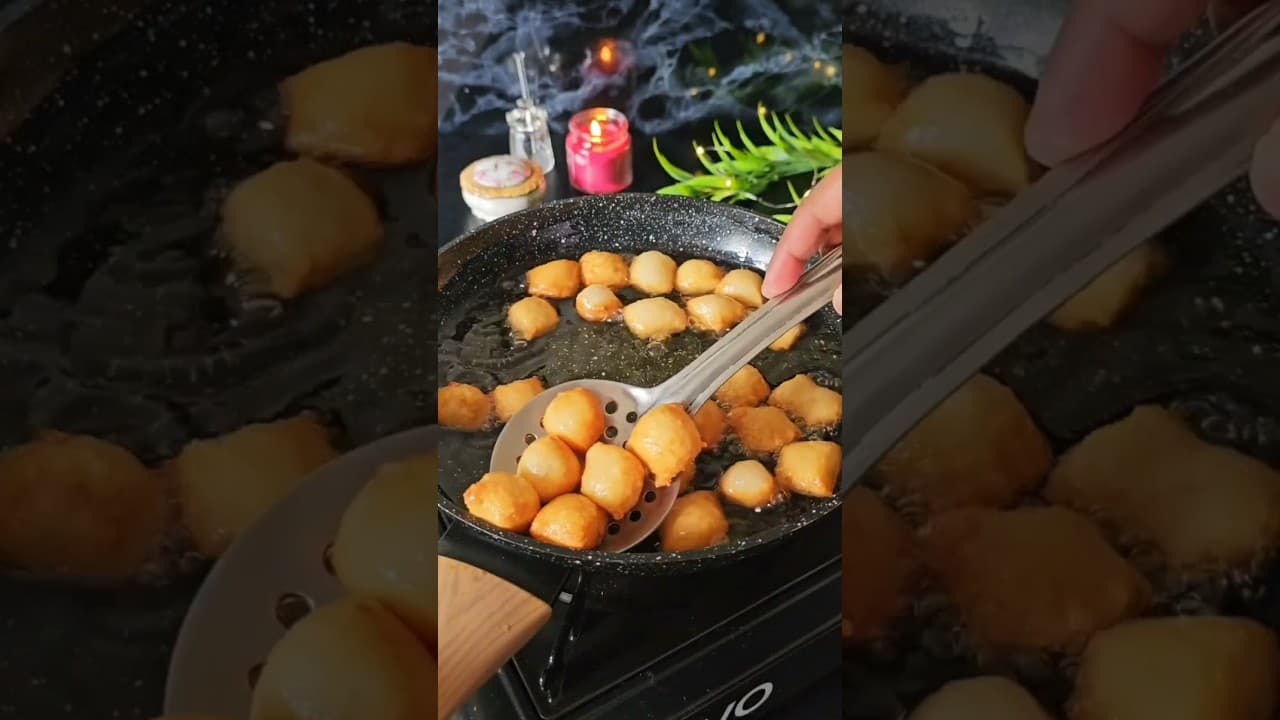 Instant Doughnut Puff Recipe | Quick and Easy Donut Ball Recipe | Mini Donuts in No Time #shorts