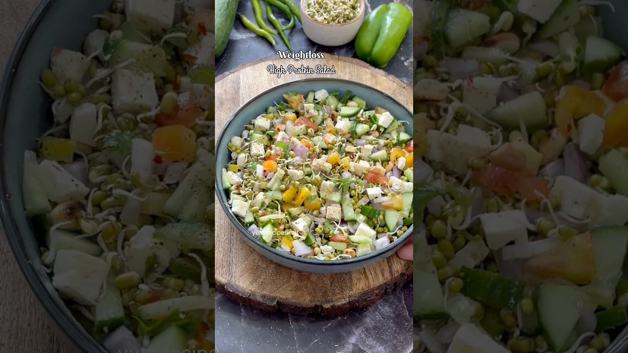 High Protein Weight Loss Salad #shorts #youtubeshorts #viral #trending #weightloss #healthy #recipe