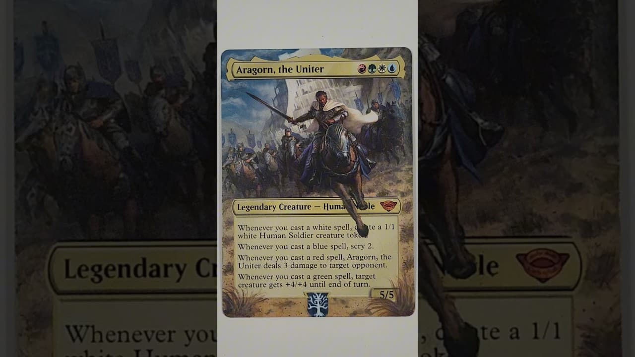 👑Aragorn The Uniter!🐎 Extended Art MTG Alter
