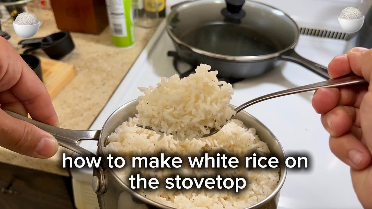 How to make white rice on the stovetop #cooking #howto #recipes