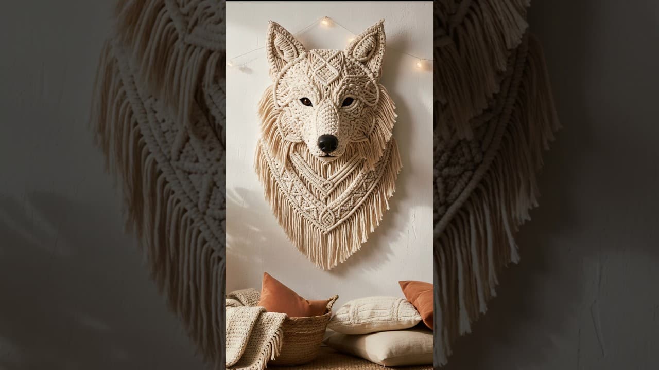 Macramé Animals - Wolf, Lion, Elephant, Tiger #macrame