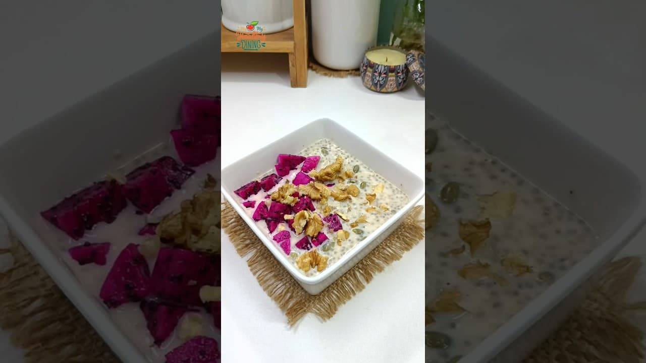 Healthy & high protein oats chia seeds breakfast bowl #shorts