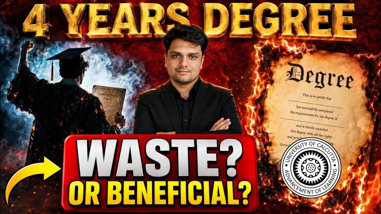 🛑4 Years Degree Fully Waste or Benificial ?😱| Full Clarity A-Z | Must Watch ⚠️|Calcutta University