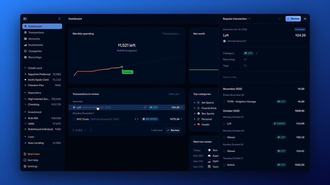 Copilot Money | Web App Walkthrough