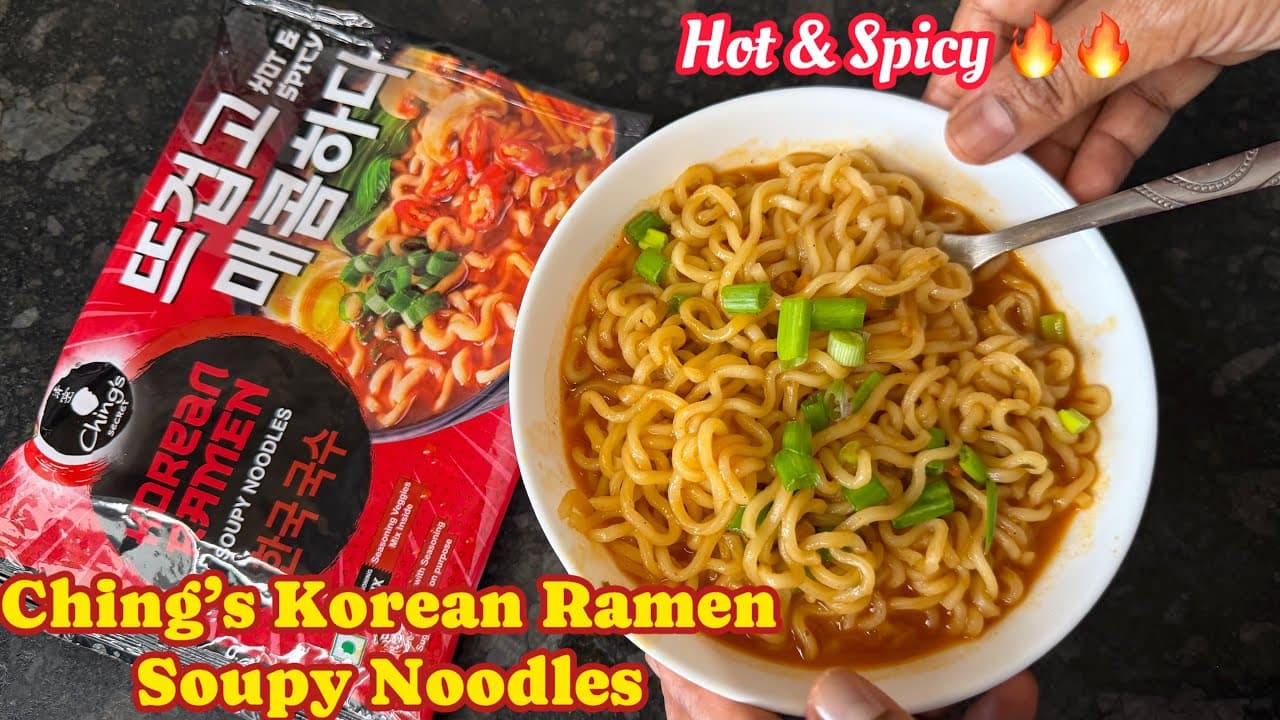 Ching’s Korean Ramen Soupy Noodles Hot & Spicy Review| How to make Chings Korean Soupy Noodles