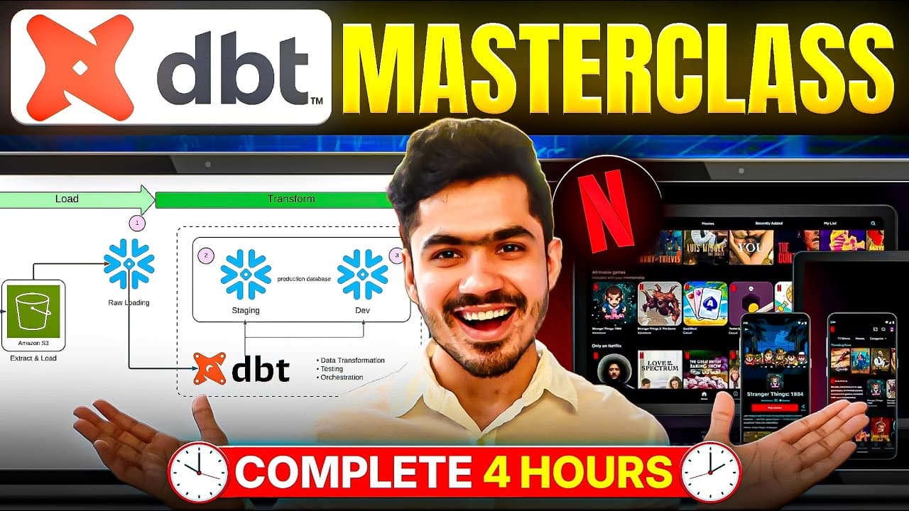 Netflix Data Analysis | DBT (databuildtool) Tutorial Course | End-To-End Project